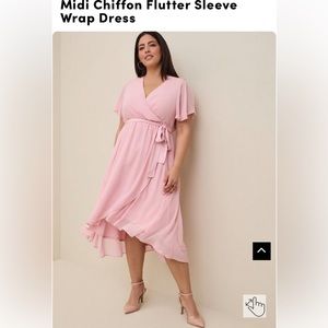 Torrid Light Pink Midi Dress